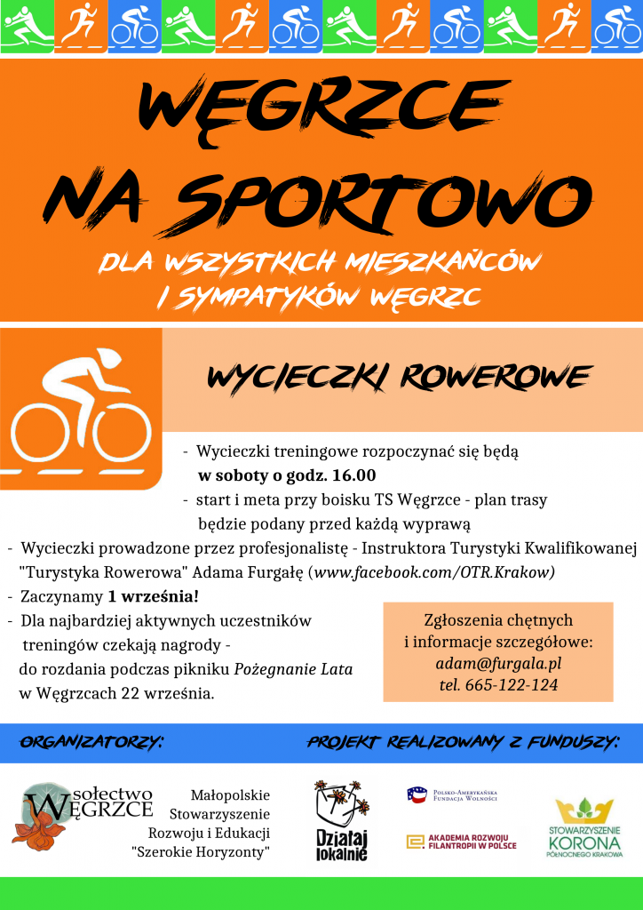 plakat WĘGRZCE NA SPORTOWO rower 724x1024